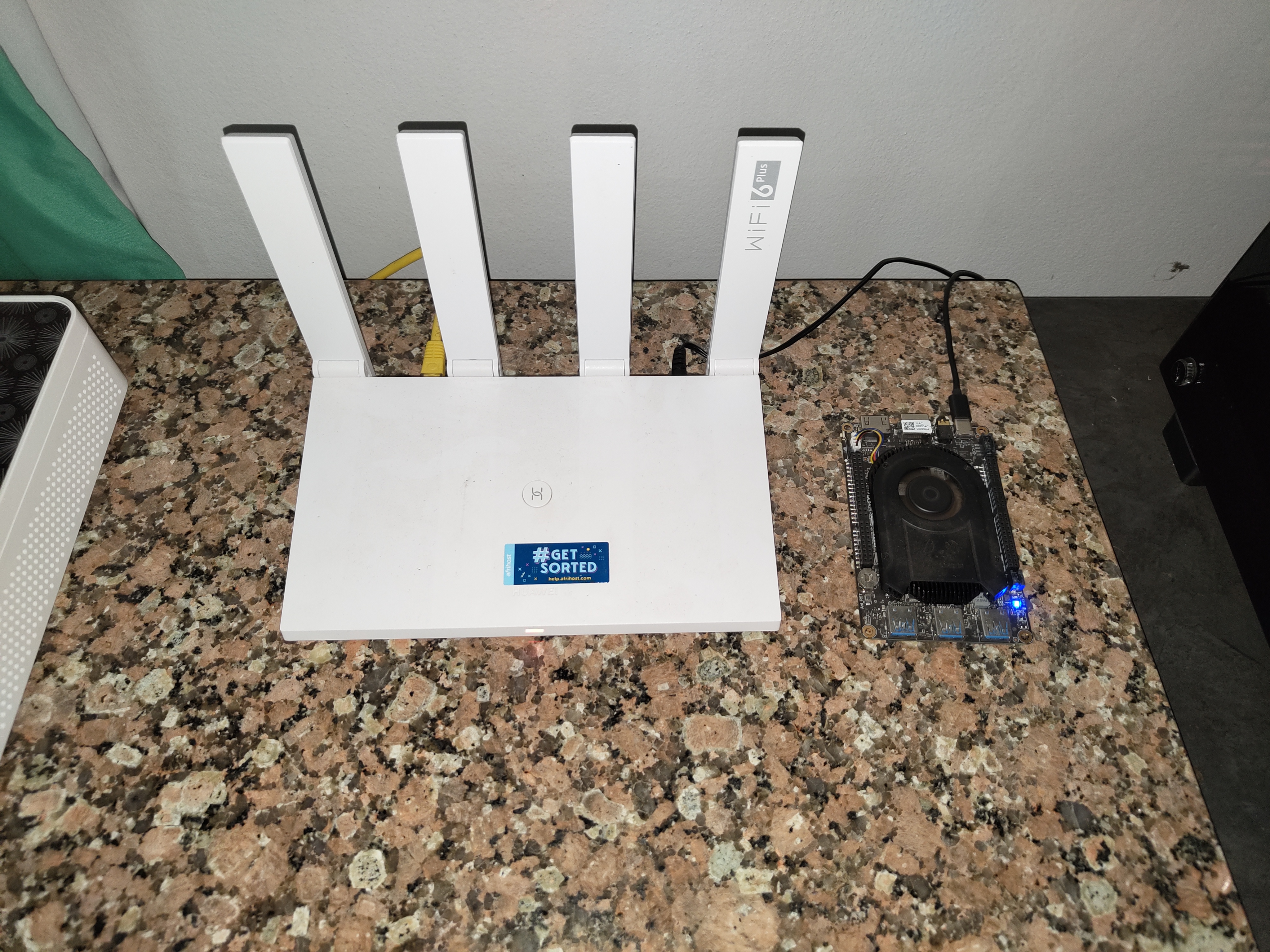 Image of SBC which does monitoring and A Wifi Router